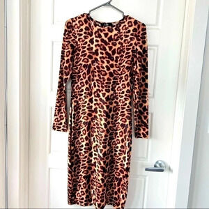 CBR ANINAL PRINT LEOPARD LONG  DRESS MAXI Y2K DRESS SIZE M